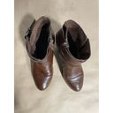 blowfish  Brown Leather Heeled Ankle Boots Women’s Size 6 Photo 9