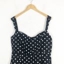 Privacy Please  Lily Mini Dress Size XL Black Polka Dot Ruffle Sleeveless Linen Photo 3