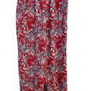 Loft Ann Taylor  Orange Floral Print Wide Leg Pants Size Small Photo 1