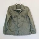 American Eagle  Outfitters Green Distressed Button Front Utility Jacket Photo 1