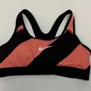 Nike  Pro Dri-Fit Women's Black Colorblock Stripes Racer Back Sports Bra Small Photo 0