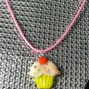 Cupcake Necklace Pink Choker Roleplay Costume Girls Lolita Scene Alt Egirl Y2K Photo 1