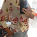 Harvé Benard Harve Bernard white floral linen Blouse Medium Photo 9