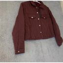 BLANK NYC  37DJ5993 Women’s Burgundy Long Sleeve Quilted Bomber Jacket Size Medium Photo 2