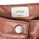 Wilfred  Aritzia Melina Brown High Rise Straight Leg Vegan Leather Pants size 12 Photo 9