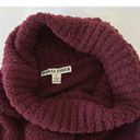 Moral Fiber  Fuzzy Burgundy Turtleneck Sweater Size Large Photo 2