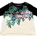 Jessica London  floral shirt top size 22/24 black white  3/4 sleeves Photo 0