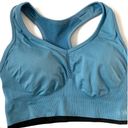 Zella  blue mesh detail sports bra size small Photo 0