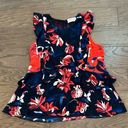 Tanya Taylor ‎ Silk Floral Print Ruffle Blouse Size 4 Photo 0