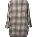 Cynthia Rowley  Womens Pink Gray Plaid Button Up Sleepwear Pajama Shirt S… Photo 3