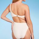 One Piece Women's One Shoulder Bow Cut Out  Swimsuit - Shade & Shore Off- Photo 1