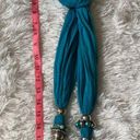 New boho scarf necklace Blue Photo 5