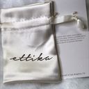 Ettika NWT  18K Gold Plated Chain and Crystal Dangle Earrings Photo 3