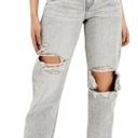 American Eagle 90’s Straight Distressed Jeans In Gray Size 10 Photo 0