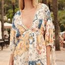 Agua Bendita NWT  Alex Kai Floral Plunging V-Neck Mini Sundress Multi Womens M Photo 0