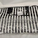 Alice + Olivia  Duffel Bag NWT Black and White Stripes Weekender Tote Photo 2