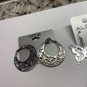 ALDO Lot Of 2  Dangle Drop / Apt 9 Hoop Costume Earrings Pierced NWT Silver Tone Photo 5