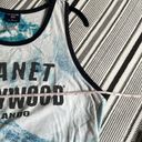 American Apparel  Planet Hollywood Blue White Tie Dye Sleeveless Tank Top Large Photo 5