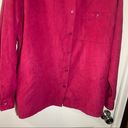 White Stag  Pink Faux Suede Long Sleeve Button Up Blouse 18/20W Photo 4