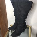 Comfortview black heeled knee high slouchy boots size 8 Photo 10