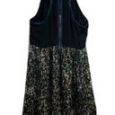 Rebecca Taylor  dress abstract print black & green size 6 exposed‎ back zipper Photo 1