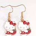 Hello Kitty Adorable Red Strawberry  Dangle Earrings - Photo 2