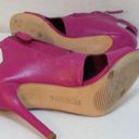 Steven By Steve Madden  Womens Pink Leather Ankle Boots Platform Size 8M Peep Toe Photo 2