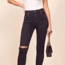 Reformation  Black “high and skinny” Jean in faded black‎ destroyed Size 27 Photo 2