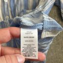 Nordstrom Size Medium Blue and White Striped Peplum Top Photo 3