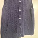 Talbots  100% Cotton Navy Blue Sleeveless Sweater Vest Size XL New with tags Photo 2