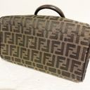 Fendi  Brown All Over F Print Satchel Handbag Designer Authentic Leather Photo 8