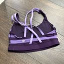 Lululemon Women’s 4 Purple Striped Strappy Energy Bra Photo 1