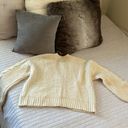 American Eagle NWT Aeo Oversized V-Neck cream cableknit chunky button down Cardigan sweater S​ Photo 6