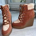 Jessica Simpson Maelyn Wedge Bootie tan/ white size 
 8.5 Photo 0