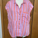 We The Free  Striped Sleeveless Button Up Shirt Size M Photo 1