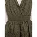 American Eagle  olive green ruffled lace mini dress S Photo 3