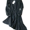 Joie NWT  Rasheda in Caviar Black Pinstripe Stripe Assymetrical Shirt Dress XXS Photo 1