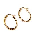 Tehrani Jewelry 14K real gold Hoop Earrings | Hoop earrings | 2 mm thickness | 20 mm Diameter | Photo 3