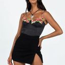 LIONESS  Small The Lola Mini Skirt Black High Waisted Side Slit NWT Photo 0