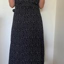 ROW A NEW  Black and White Polka-Dot Dress Side Tie Size L Photo 7