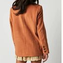 Free People NWOT   Terra Cotta  Mari Solid Blazer Coat In Terracoat Orange Photo 3