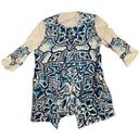 Chico's Chico’s Artisan Printed 100% Linen Jacket Open Front Size 3 Large Photo 0