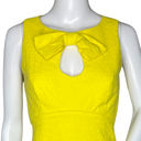 Trina Turk  Dress Womens 2 Yellow Mini Dress Bow Open Back Feminine Colorful Photo 5