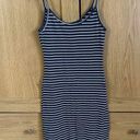 Brandy Melville Women's  Navy Striped Bodycon Dress Photo 3