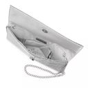 AQUA Silver Clutch w/Removable Crossbody Strap Photo 7