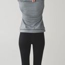 Lululemon Think Fast Long Sleeve in Heathered Herringbone Silver Spoon Slate Photo 1