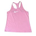 Nike  Dri-Fit Womens Athletic Running Tank Racerback Top Size Large Pink Mesh Photo 0