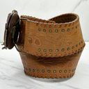 Chico's  Vintage Studded Genuine Leather Floral Tooled Belt Size Medium M Womens Photo 1