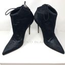 Manolo Blahnik black calf hair pointed booties, size 40, NWOT Photo 0