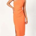 Petal and Pup  Nadene Orange One Shoulder Midi Dress 2 Photo 4